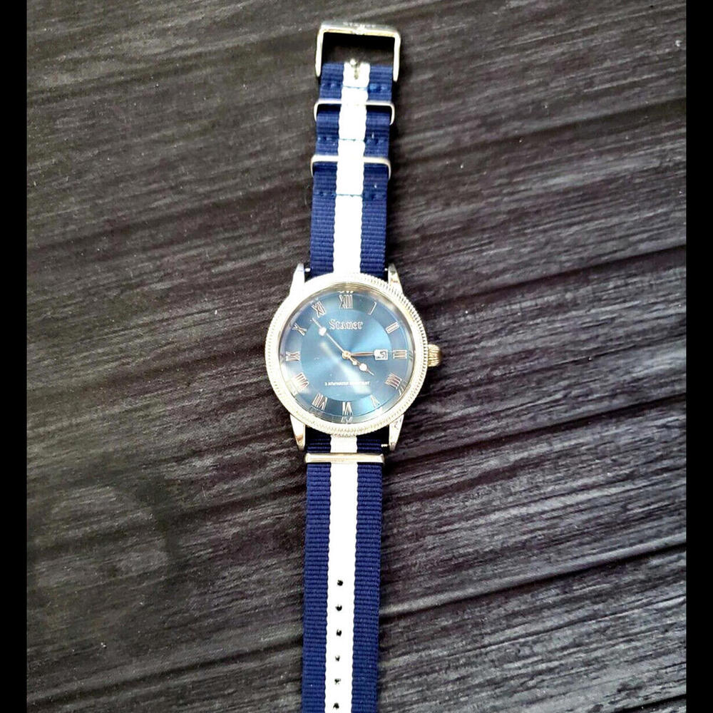 RARE Stauer  Men's Nato Strap Sport Watch New‎ Battery